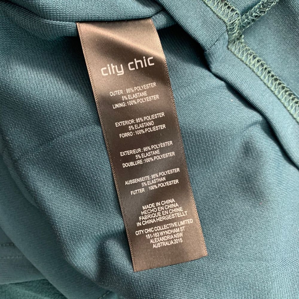 City Chic Classic Wrap Dress in Jade Green - Picture 9 of 9